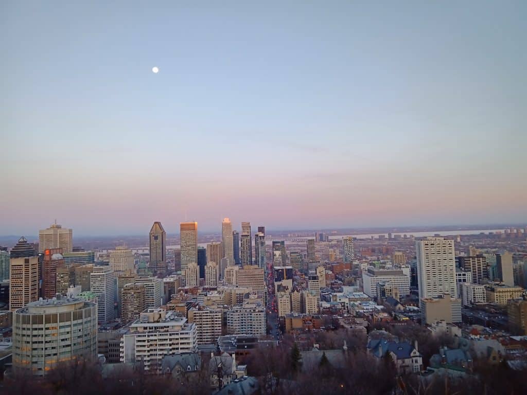 View of Montreal from Mt. Royal Park