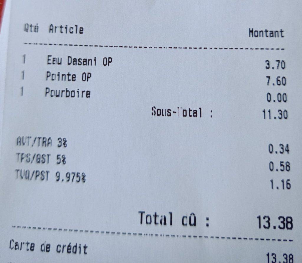 Mont Tremblant expensive food (cosplay conventions save)